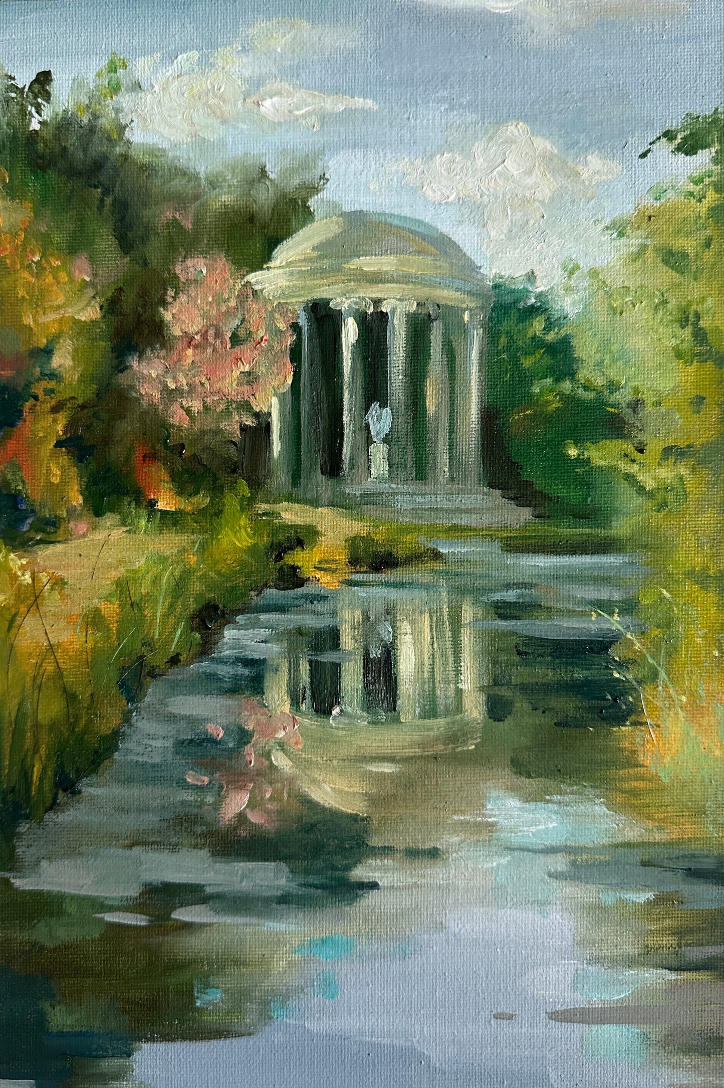 Landscape with pergola